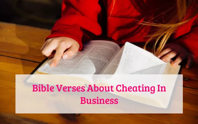 Bible Verses About Cheating In Business