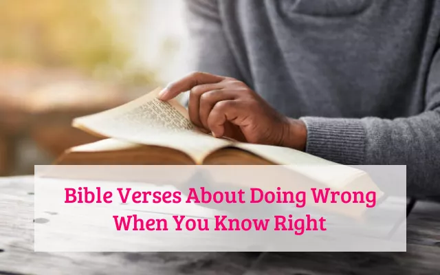 Bible Verses About Doing Wrong When You Know Right