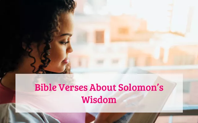 Bible Verses About Solomon’s Wisdom